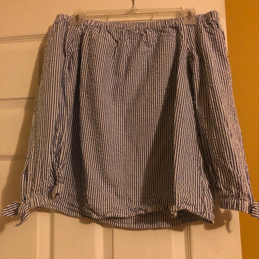 Vineyard Vines- Gingham off the shoulder top